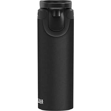 CamelBak Forge Flow Coffee & Travel Mug, Insulated Stainless Steel - Non-Slip Silicon Base - Easy One-Handed Operation - 16oz, Black