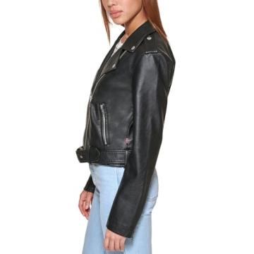Levi's Women Faux Leather Moto Jacket Stylish Versatile