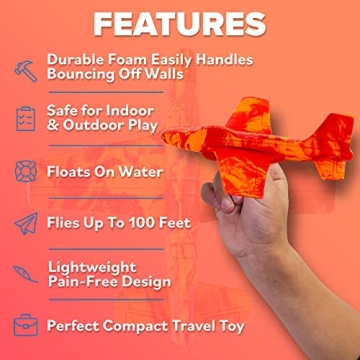 Airplane Toy Foam Glider Plane for Kids Outdoor Fun