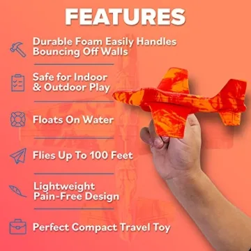 Airplane Toy Foam Glider Plane for Kids Outdoor Fun