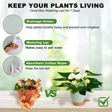 Vanslogreen Self Watering Plant Pots for Indoor Use