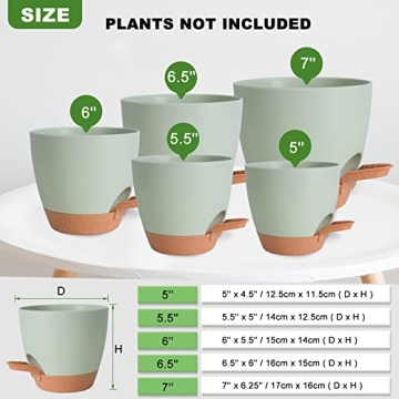Vanslogreen Self Watering Plant Pots for Indoor Use