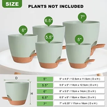 Vanslogreen Self Watering Plant Pots for Indoor Use