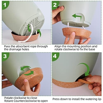 Vanslogreen Self Watering Plant Pots for Indoor Use