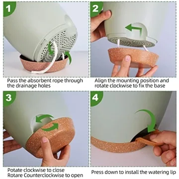 Vanslogreen Self Watering Plant Pots for Indoor Use