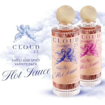 Cloud23 Hot Sauce Variety pack - Hot Habanero & Sweet Jalapeno - Bold Pepper Flavors with Tangy Lemo...