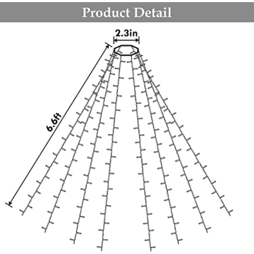 Renoliss 280 LED Christmas Waterfall Lights for Trees