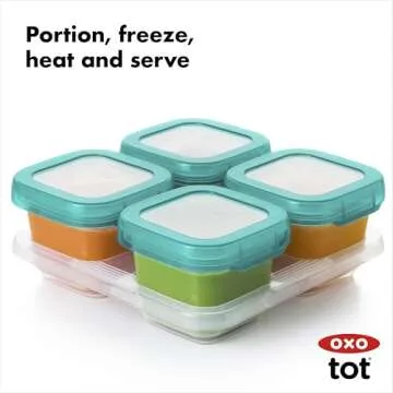 OXO Tot Baby Blocks Containers - Perfect for Baby Food Storage