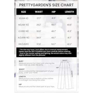 PRETTYGARDEN Women's Summer Work Pants Elastic High Waisted Straight Leg Business Casual Dressy Trousers Slacks with Pockets (Beige,Medium)