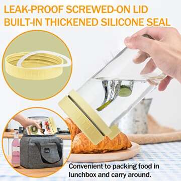 2PACK Overnight Oats Containers with Airtight Lids