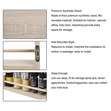 TQVAI 4-Piece Floating Shelves - Versatile Wall Storage Solution