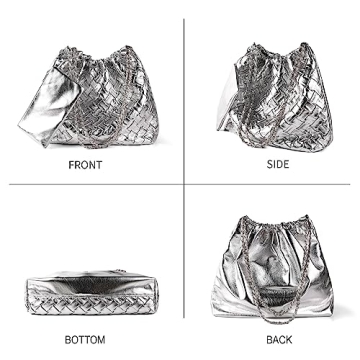 Stylish SHARPAD Woven Tote - Large Vegan Leather Handbag