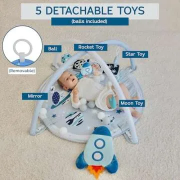 Aila+Aiden 6-in-1 Baby Play Mat for Sensory Exploration