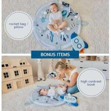 Aila+Aiden 6-in-1 Baby Play Mat for Sensory Exploration