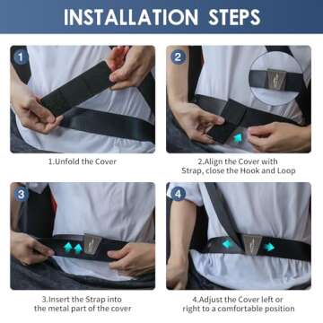 PJLJY 2-Pack Leather Seatbelt Pad for Comfort and Style