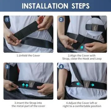 PJLJY 2-Pack Leather Seatbelt Pad for Comfort and Style