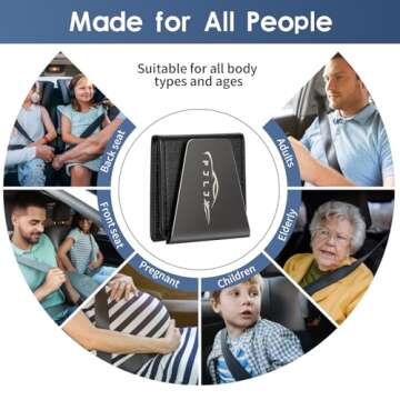 PJLJY 2-Pack Leather Seatbelt Pad for Comfort and Style