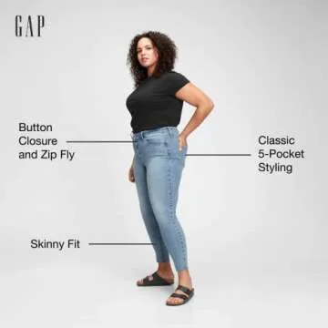 Stylish GAP Women's High Rise Skinny Fit Jeans - Dark Indigo