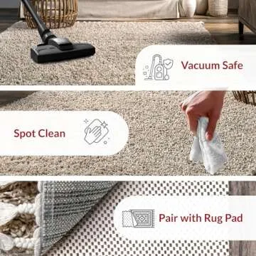 nuLOOM Neva Solid 2x6 Runner Shag Rug for Living Room Bedroom Dining Room Nursery Entryway Hallway, ...