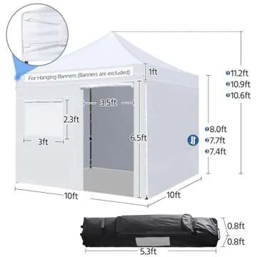 Yaheetech Weather-Resistant 10x10 Canopy Tent