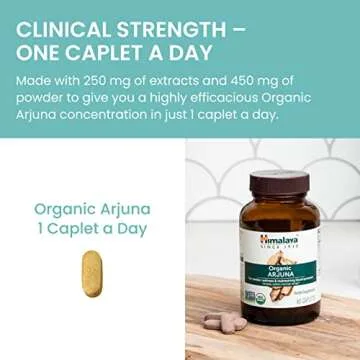 Himalaya Organic Arjuna - Heart Health Support, 700 mg - 60 Caplets