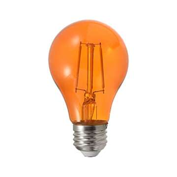 SYLVANIA LED Orange Glass Filament A19 Light Bulb - Dimmable, Energy Efficient, 1 Pack