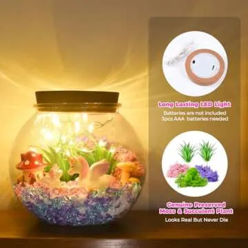 DIY Unicorn Terrarium Kit - Magical Light Up Garden
