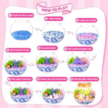 DIY Unicorn Terrarium Kit - Magical Light Up Garden