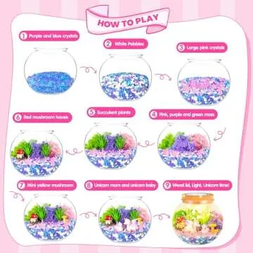DIY Unicorn Terrarium Kit - Magical Light Up Garden