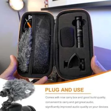 Camera Microphone,Comica CVM-VM10II Professional Video Microphone with Shock Mount, Deadcat,Compact Shotgun Mic Compatible with iPhone,DSLR Camera,Android Smartphones- Perfect for TikTok YouTube Vlog