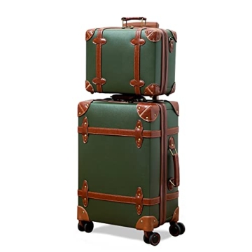 NZBZ Vintage Luggage Sets of 2 - Stylish Retro Luggage for Women