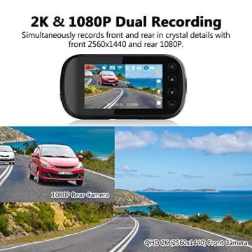Dual Dash Cam, Z-Edge Z3D 2.7" Screen Dual 1920 x 1080P Dash Cam Front and Rear (2560x1440P Single Front) with GPS, Support 256GB max, WDR, Super Night Vision, Parking Mode, G-Sensor