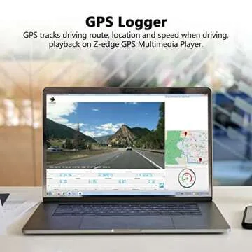 Dual Dash Cam, Z-Edge Z3D 2.7" Screen Dual 1920 x 1080P Dash Cam Front and Rear (2560x1440P Single Front) with GPS, Support 256GB max, WDR, Super Night Vision, Parking Mode, G-Sensor