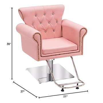 BarberPub Vintage Hydraulic Salon Chair - Stylish Comfort