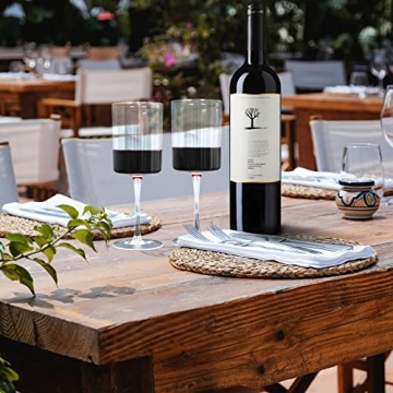 Elegant Large Square Wine Glasses Set of 4 for Wine Lovers