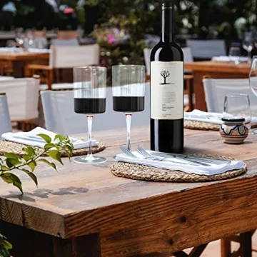 Elegant Large Square Wine Glasses Set of 4 for Wine Lovers