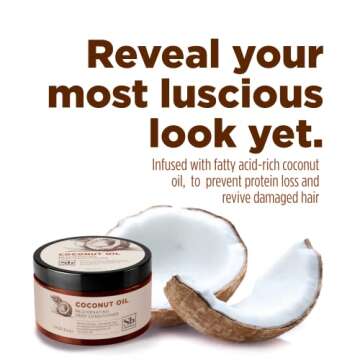 Soapbox Deep Conditioner, Hydrating & Rejuvenating Coconut Oil Treatment for Natural, Curly, Dry or ...