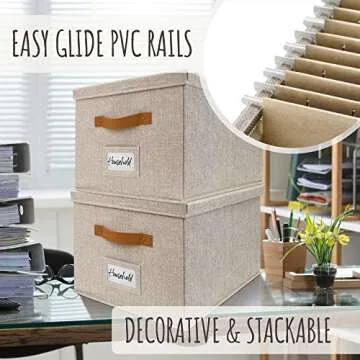 ZICOTO File Organizer Box Set - Stylish & Portable Storage