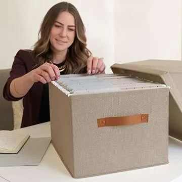 ZICOTO File Organizer Box Set - Stylish & Portable Storage