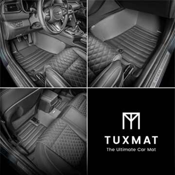 TuxMat - for Genesis G70 RWD 2018-2025 Models - Custom Car Mats - Maximum Coverage, All Weather, Las...
