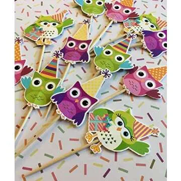 Owl Cupcake Toppers for Celebrations and Parties