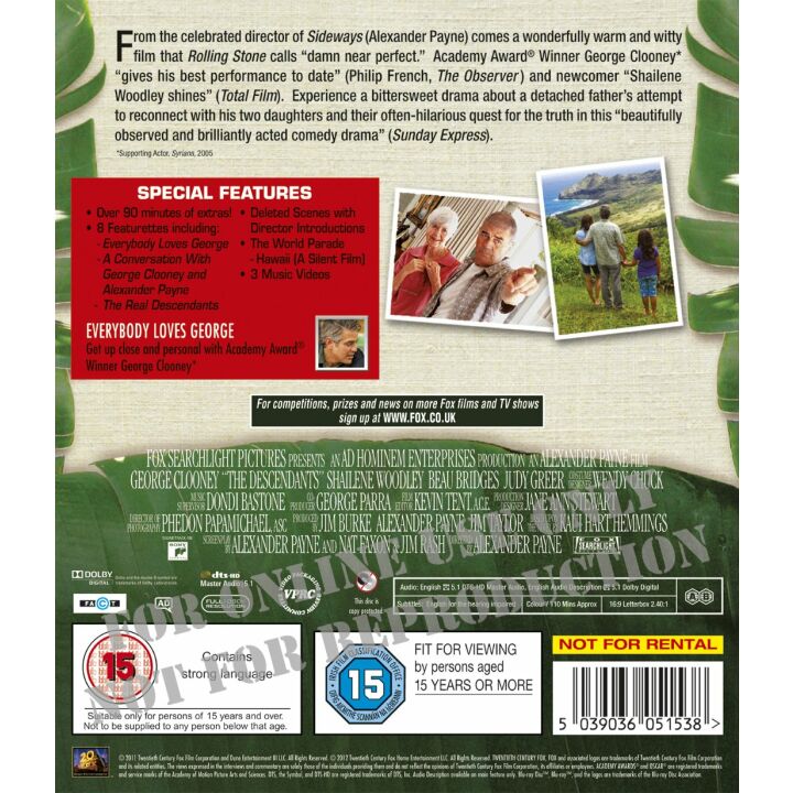 The Descendants Blu-ray - Family Drama Explored