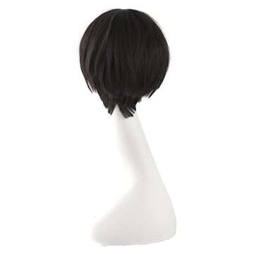 MapofBeauty Fashion Holiday Wig Anime Costume Cosplay Wig - Black#2
