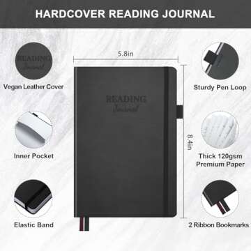 SIMSIMY Reading Journal - 104 Book Reviews & Reading Tracker Journal