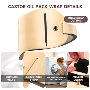 DamKee Organic Castor Oil Pack Wrap for Pain Relief