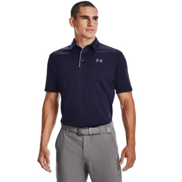 Under Armour Men's UA Tech Golf Polo - Navy - Perfect for Golf & Casual Wear