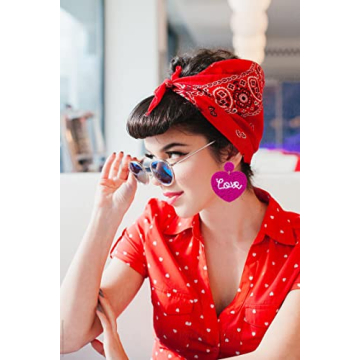 Beaded Heart Earrings Valentines Red Heart Dangling Earrings for Women Handmade Love Heart Shaped Earrings Hypoallergenic Valentine’s Day Holiday Earrings Jewelry Gift for Her