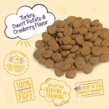 Charlee Bear Dog Training Treats for Small, Medium & Large Breeds, Crunchy Low Calorie Grain Free Dog Treats, USA Made, Three Flavor Variety 6 Pack, 8oz Each