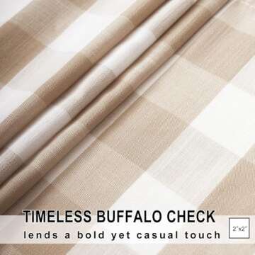 Treatmentex Plaid Kitchen Curtains for Small Windows