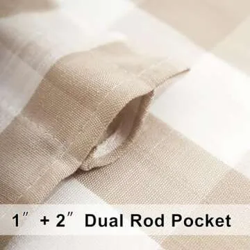 Treatmentex Plaid Kitchen Curtains for Small Windows